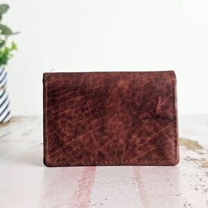 Vintage Handcrafted Genuine Leather Card Holder Unisex Wallet - Made in India